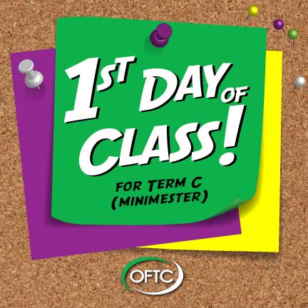 1st day of class term c minimester