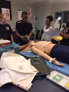 Health Career Camp participants touring OFTC's Allied Health programs learning of healthcare career opportunities. 
