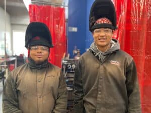 After learning of an opportunity to take welding classes during their senior year of high school, Malik Brinson and Tremaine Shields started in Oconee Fall Line Technical College’s (OFTC) dual enrollment program