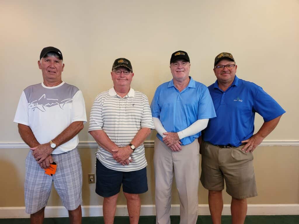 1st Place winners of the OFTC Foundation North's 7th Annual Golf Tournament. L-R: Tony Newsome, Don Wren, Joey Kaney, Randy Johnson.
