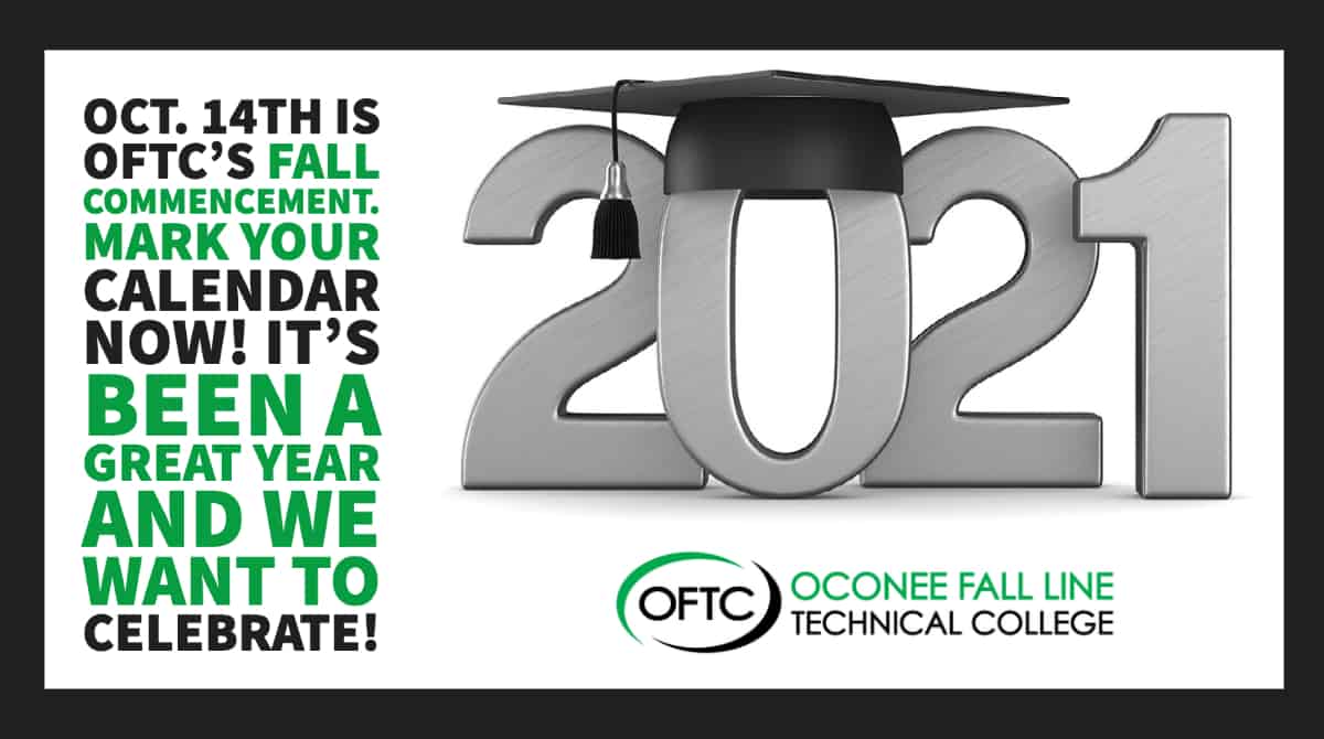 OFTC's Fall 2021 Commencement Ceremony will be Oct. 14 at the College's Dublin Campus.