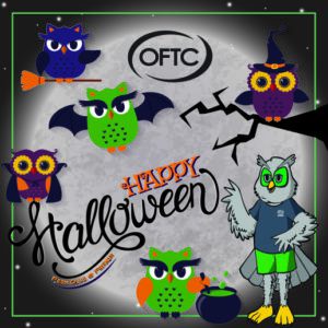 Happy Halloween from Ollie and Owl friends