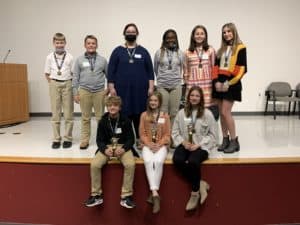 First Place winners for the Washington County Science Fair Middle School group.