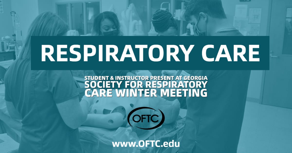 OFTC Respiratory Care Instructor & Student Present at Georgia Society for Respiratory Care Winter Meeting