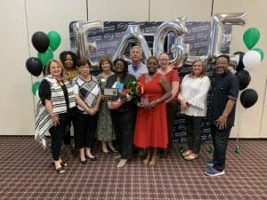 OFTC's 2022 State EAGLE Winner, Rochelle White and members of the college's Adult Education staff.