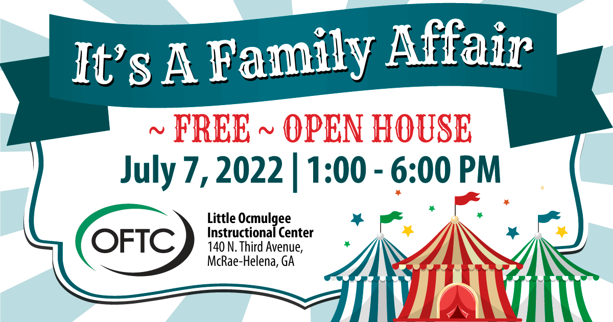 OFTC Plans for Free Open House at Little Ocmulgee Instructional Center in McRae-Helena, July 7