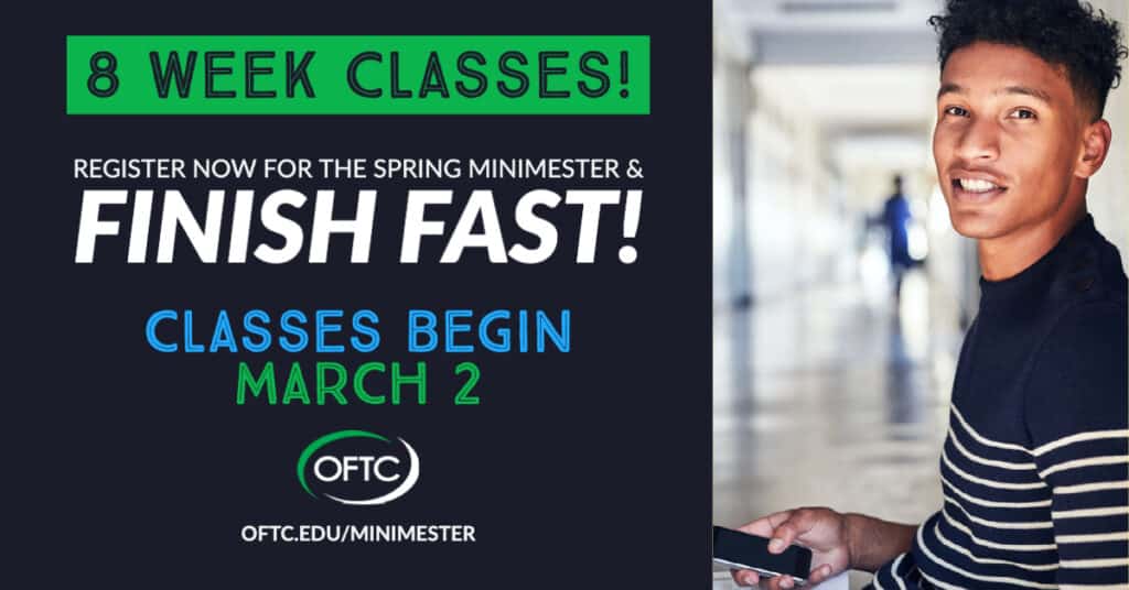 Man smiling, minimester classes begin March 2, 2023