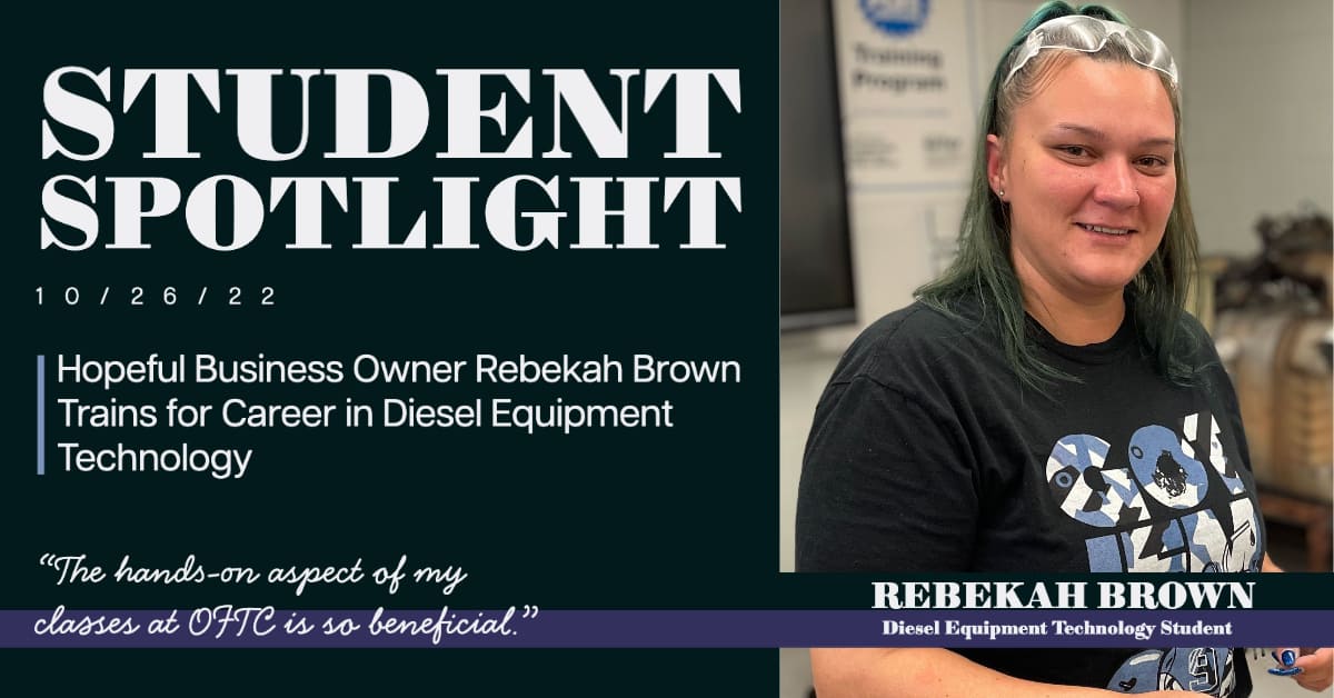 Rebekeh Brown, OFTC Diesel Student